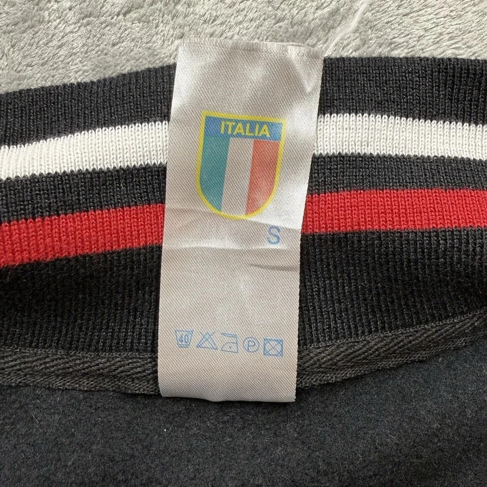 Italy Firenze Black And Red Full Zip Jacket Size Small
